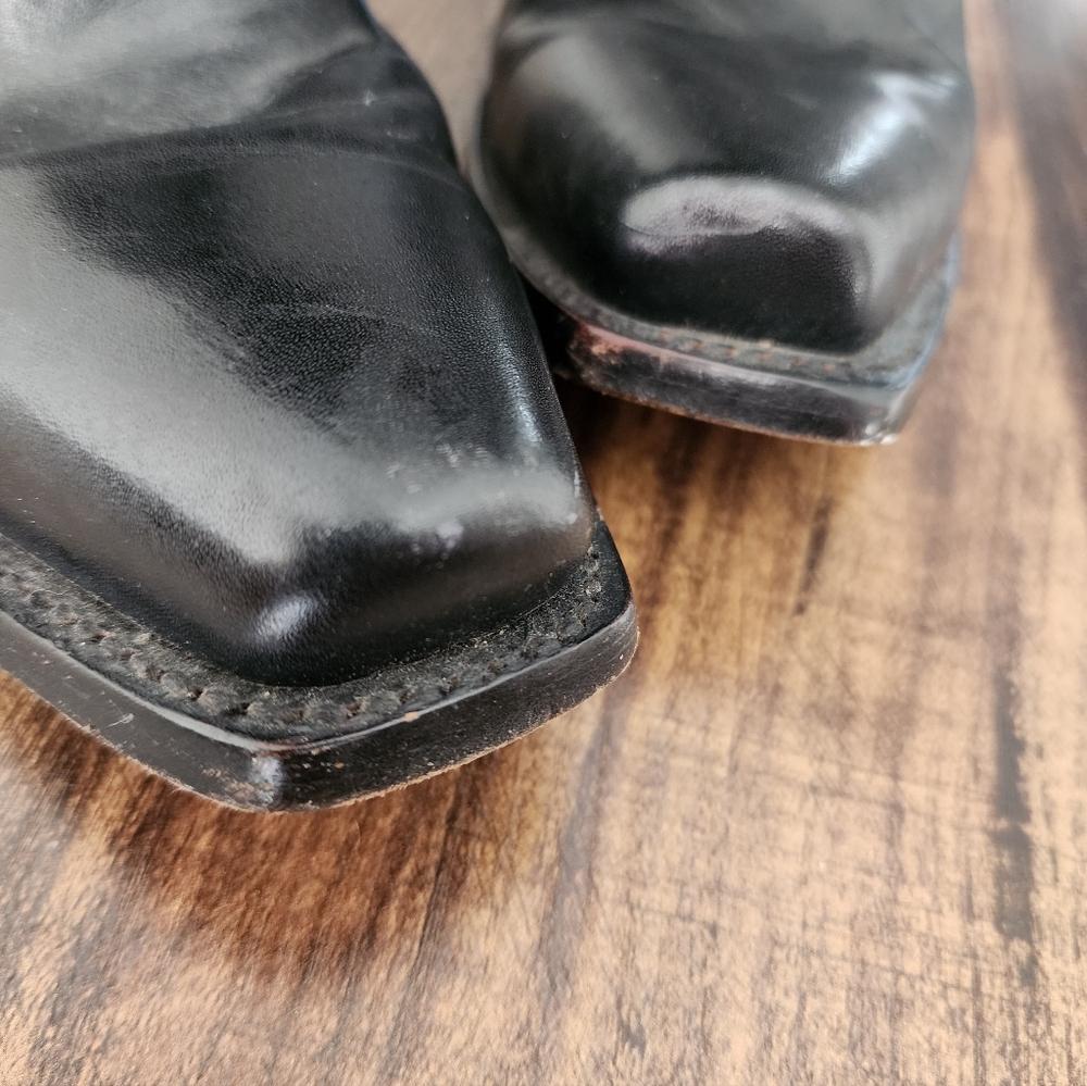 Mezcalero Black Boots Cowgirl Sz 38 8 Leather - Picture 5 of 6